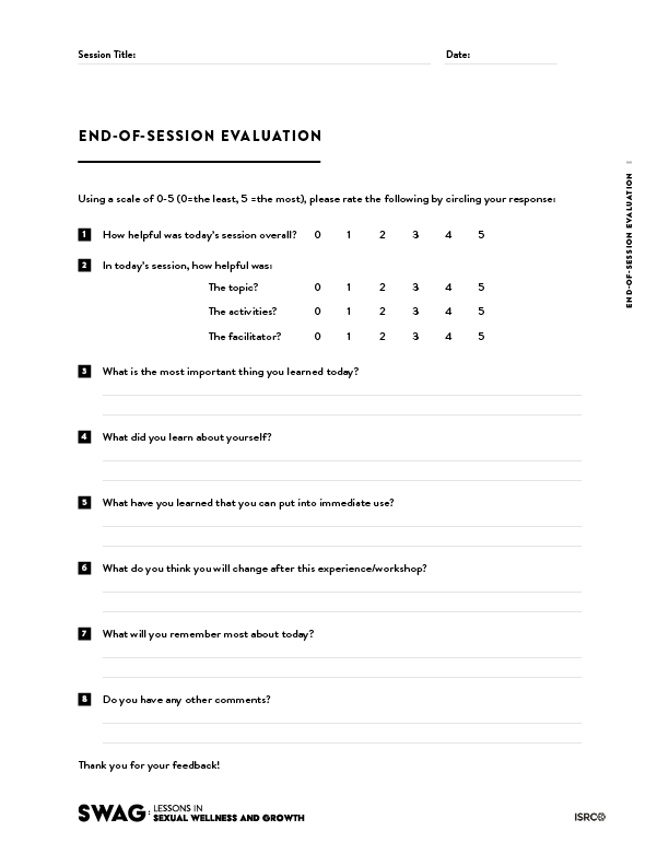 End-of-Session Evaluation